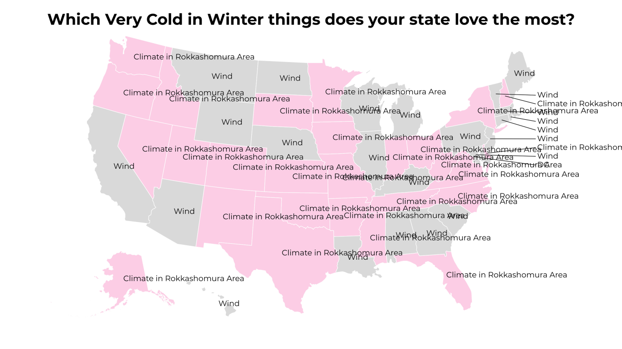 Very Cold in Winter things map