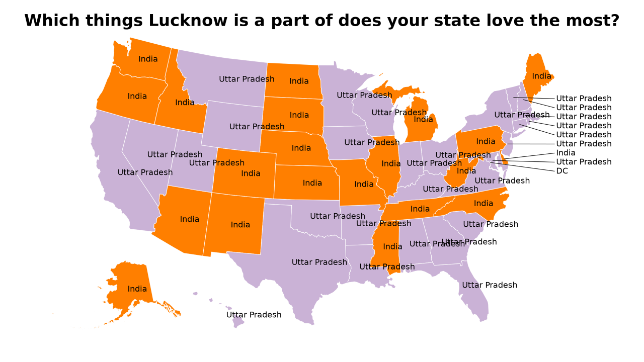 things Lucknow is a part of map