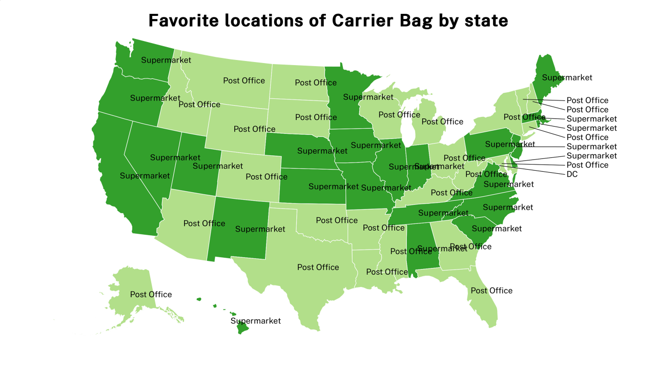 locations of Carrier Bag map