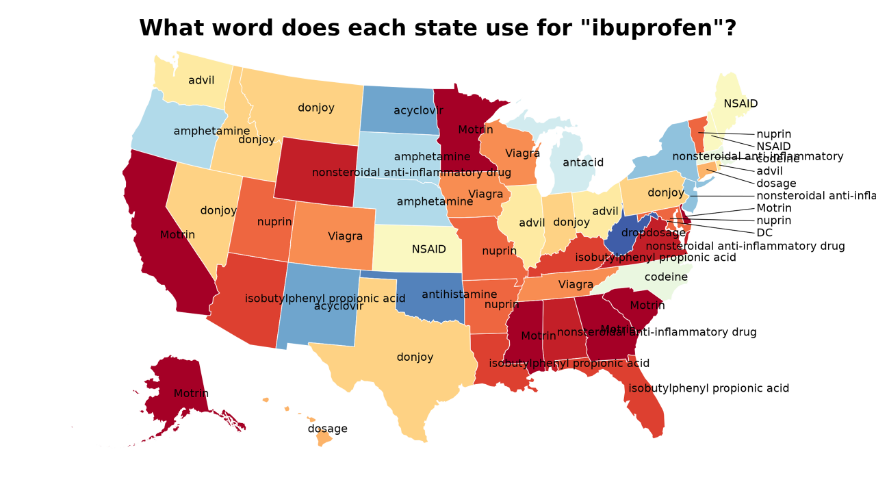 ibuprofen map