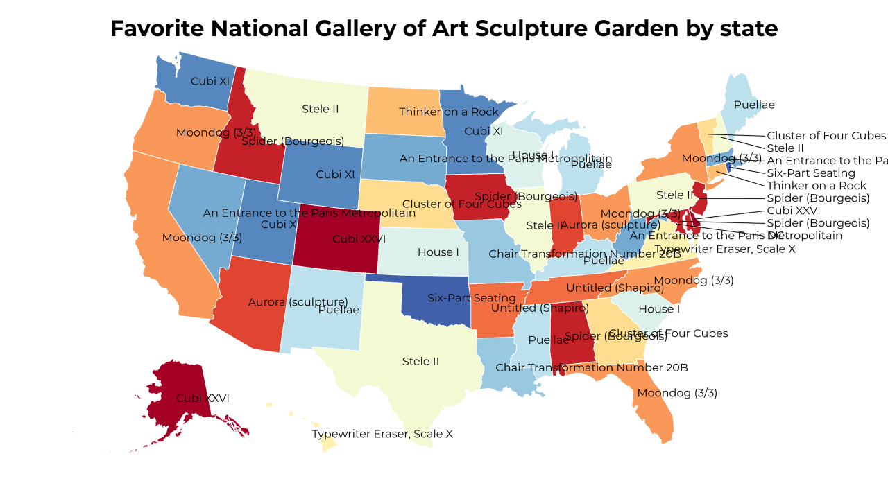 National Gallery of Art Sculpture Garden map