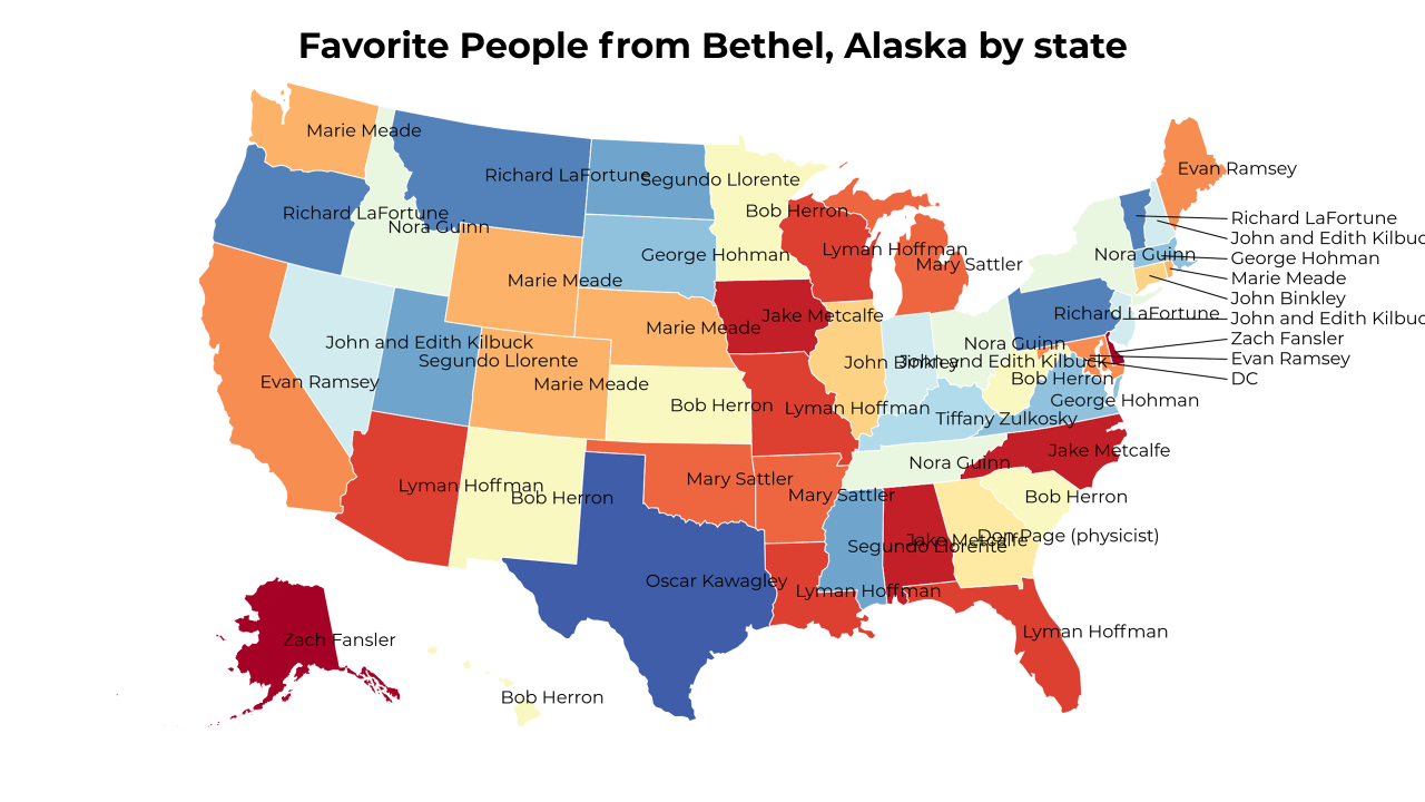 People from Bethel, Alaska map