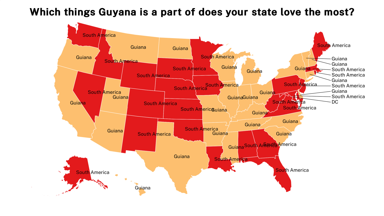 things Guyana is a part of map