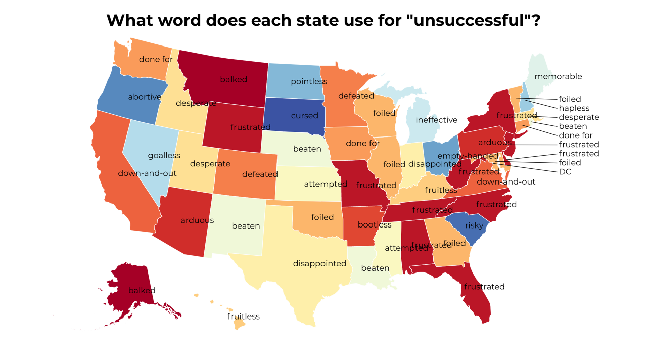 unsuccessful map