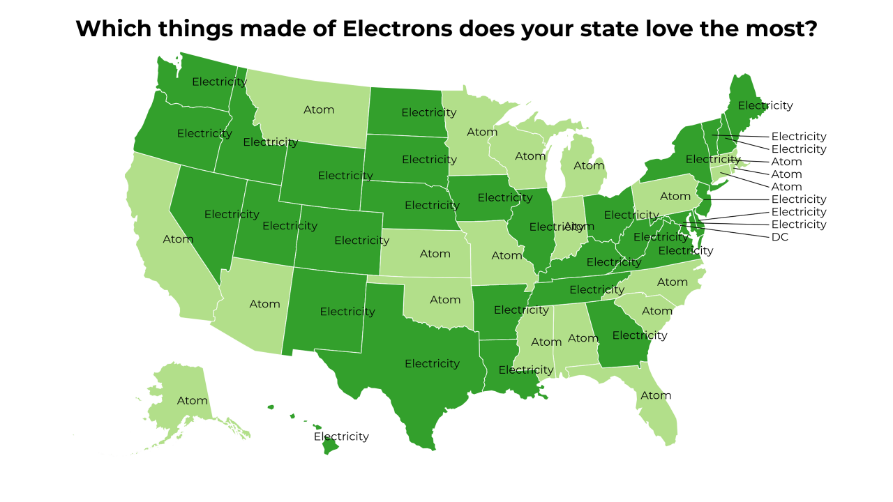 things made of Electrons map