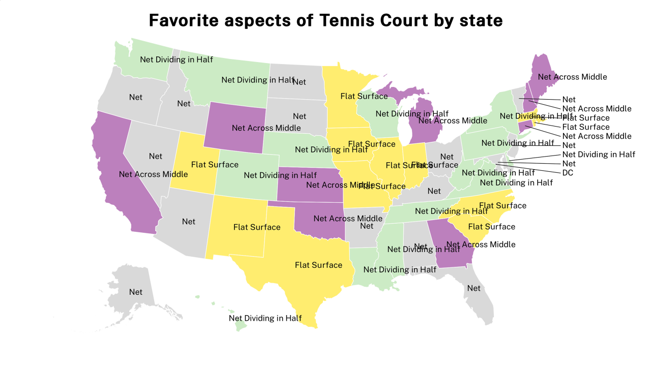 aspects of Tennis Court map