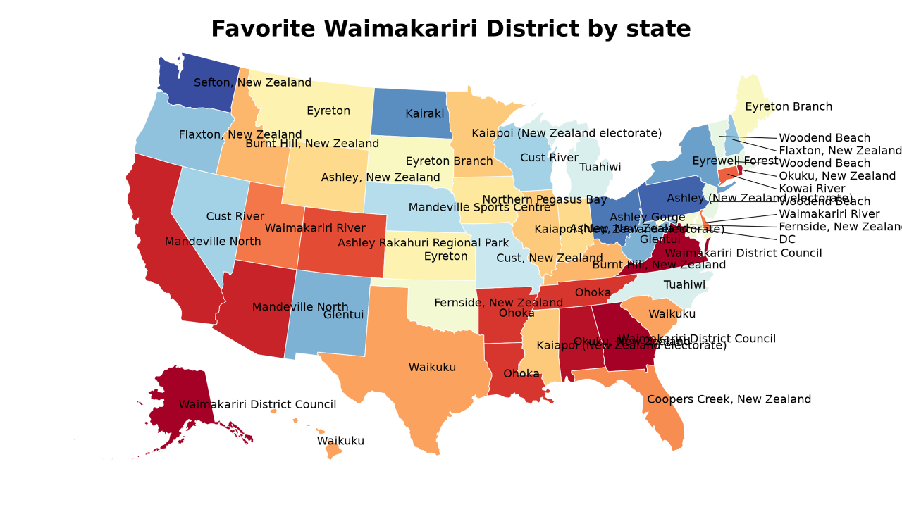 Waimakariri District map