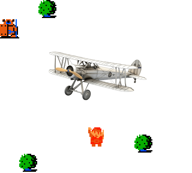 ♬ DOO DOO DOO DOO! ♪ (biplanes)