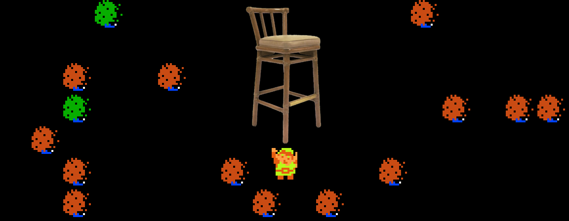 ♫ DOO DOO DOO DOO! ♪ (barstools)
