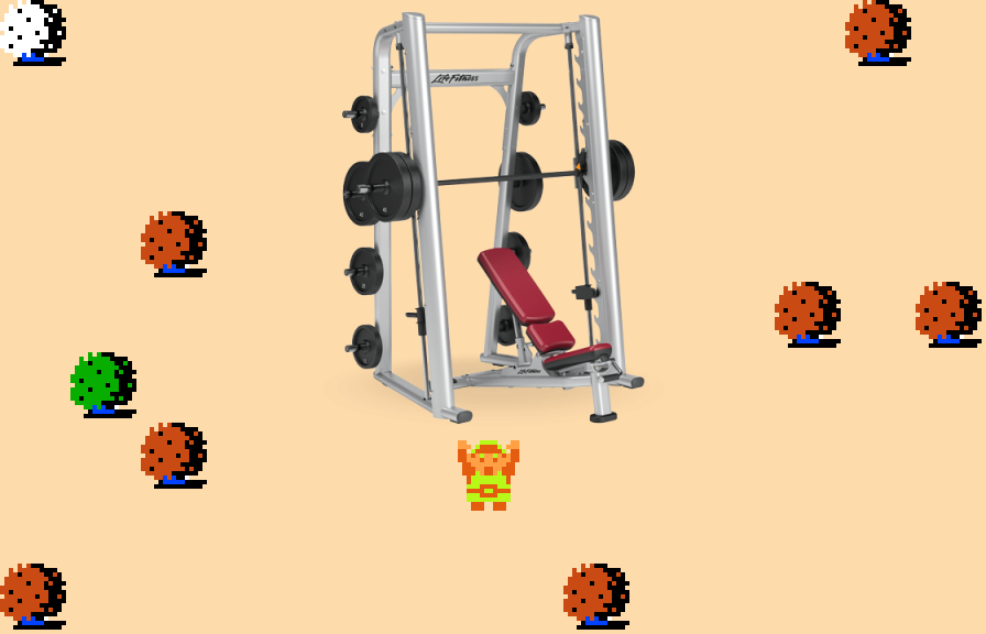 ♪ DOO DOO DOO DOO! ♩ (benching)