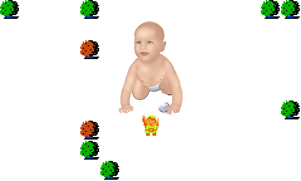 ♪ DOO DOO DOO DOO! ♩ (crawling)