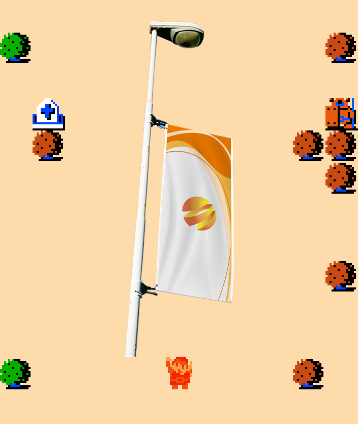 ♪ DOO DOO DOO DOO! ♩ (flagpoles)
