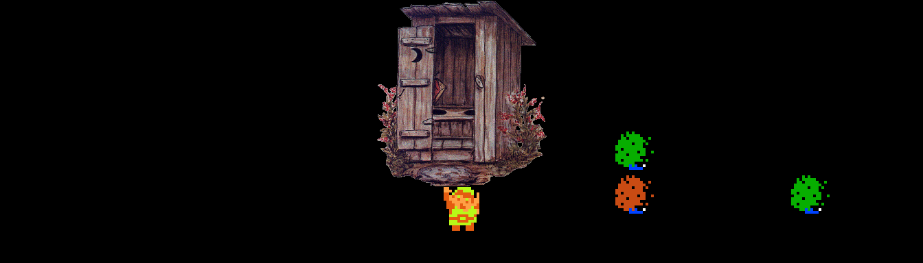 ♪ DOO DOO DOO DOO! ♩ (outhouse)