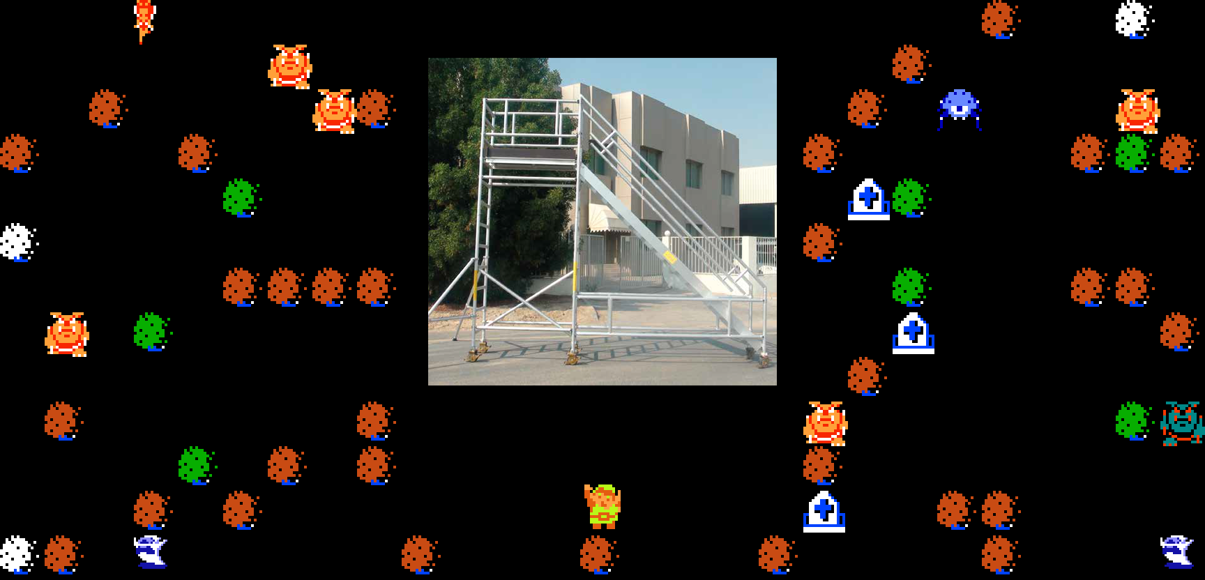 ♬ DOO DOO DOO DOO! ♪ (stairways)