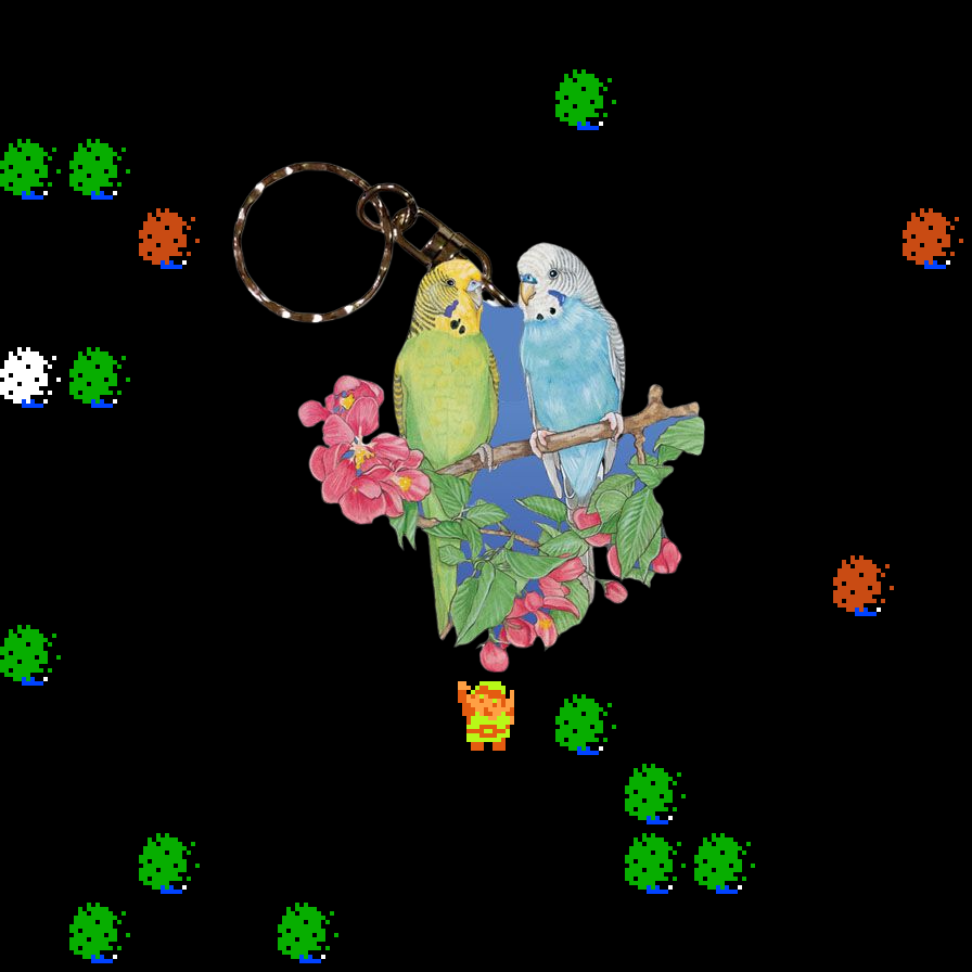 ♪ DOO DOO DOO DOO! ♪ (parakeets)