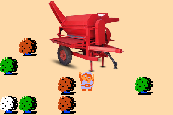 ♪ DOO DOO DOO DOO! ♪ (threshing)