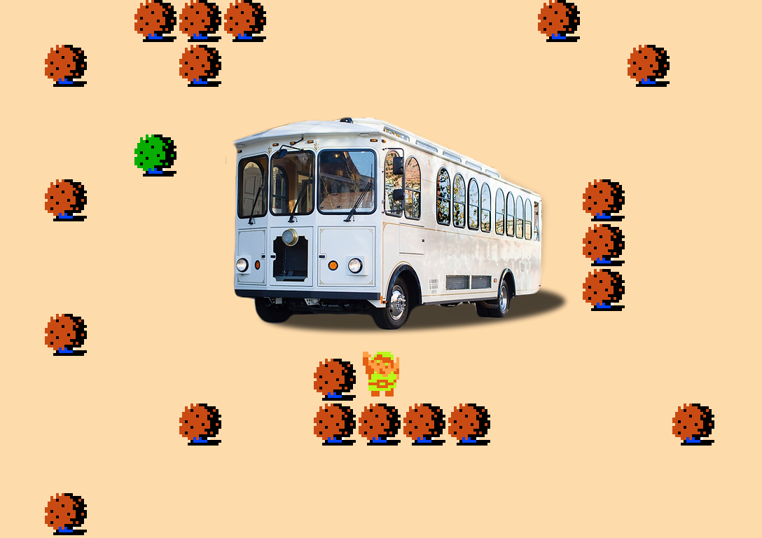 ♬ DOO DOO DOO DOO! ♪ (trolley)