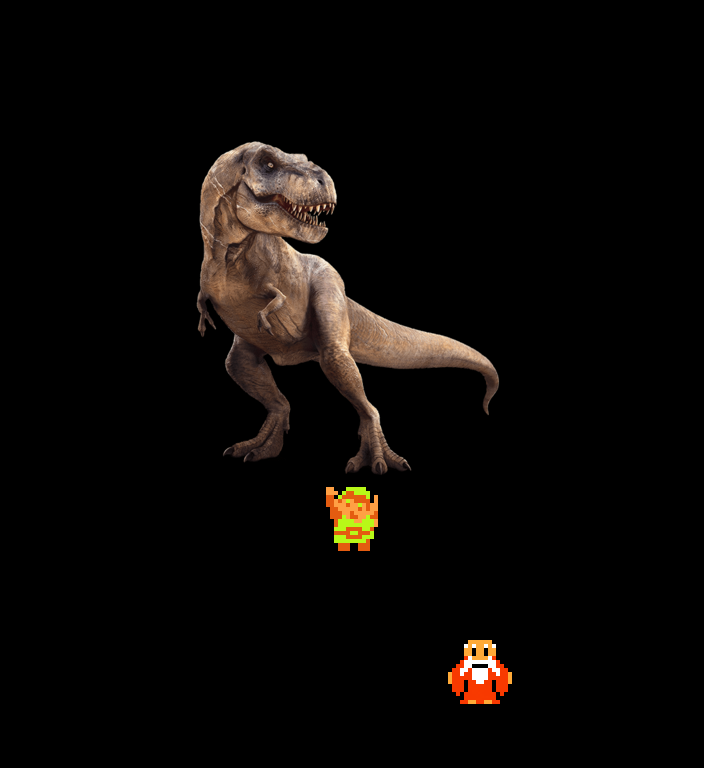 𝄢 DOO DOO DOO DOO! ♩ (tyrannosaurus)