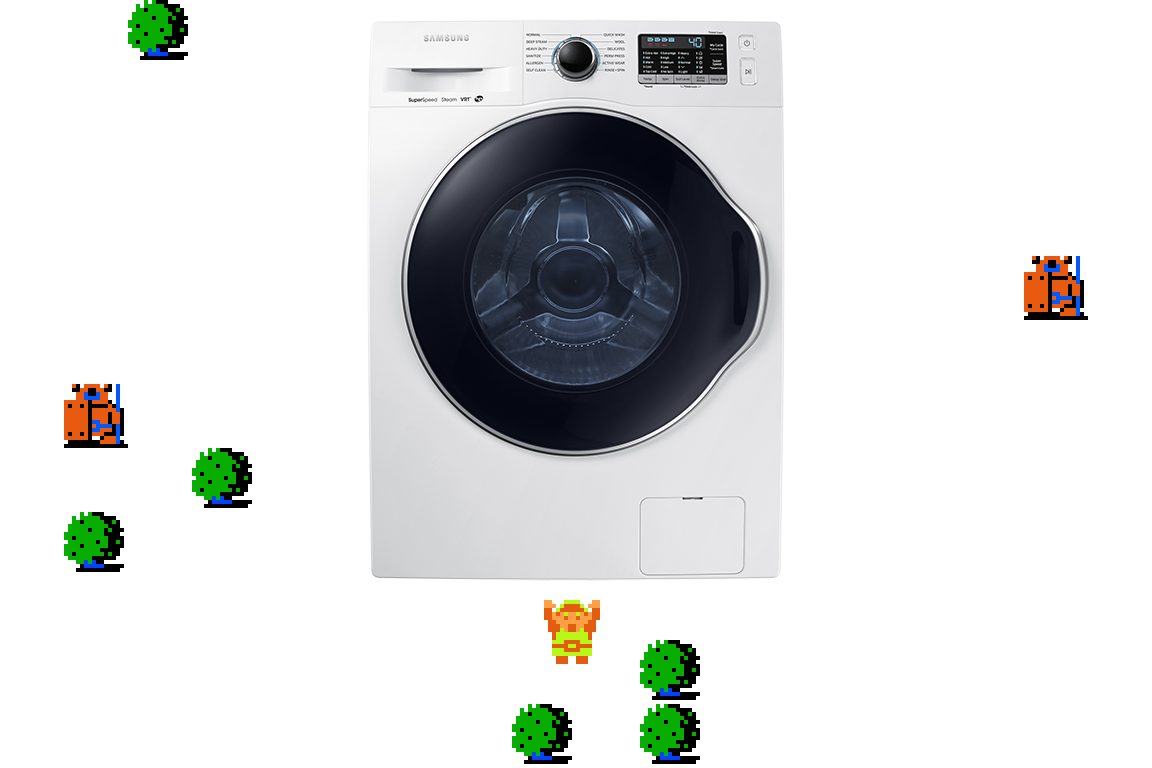 ♪ DOO DOO DOO DOO! ♪ (washer)