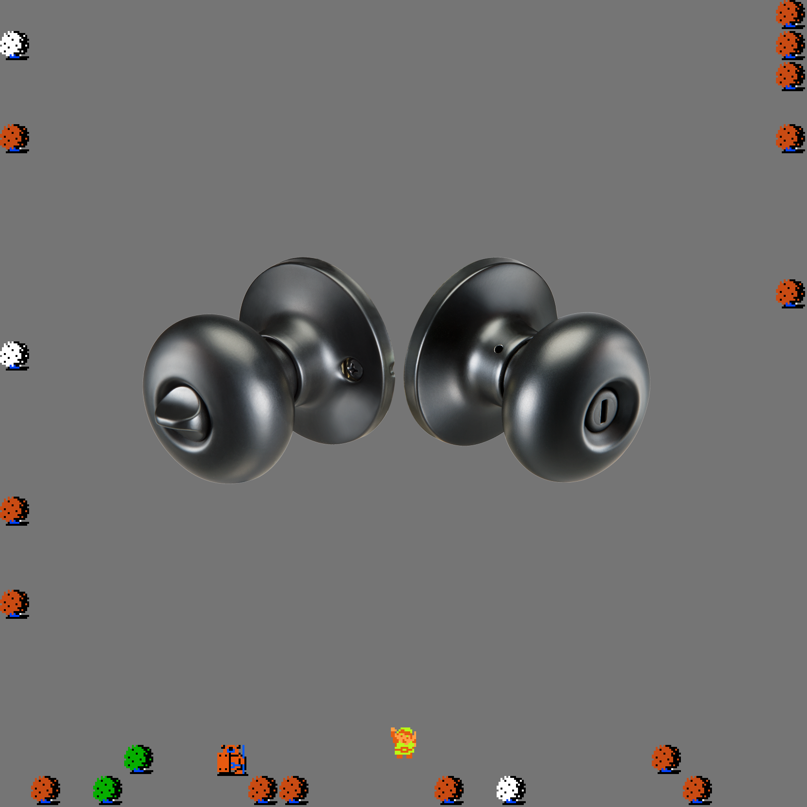 ♪ DOO DOO DOO DOO! ♪ (doorknobs)