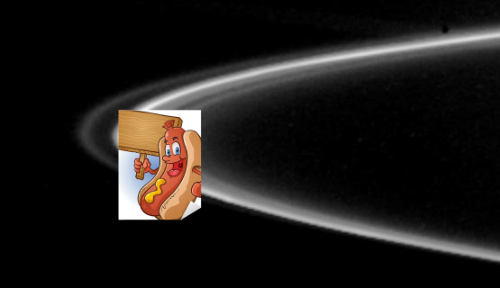 A Mystery on A View of Saturn F-ring. PIA01382