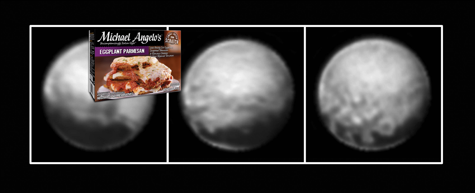 Something Strange + Three Views of Pluto PIA19698