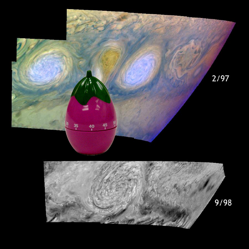 Something Strange – Historic Merger of Storms on Jupiter PIA01650