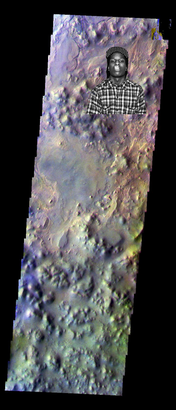 An Unexpected Discovery @ Iani Chaos in False Color. PIA07917
