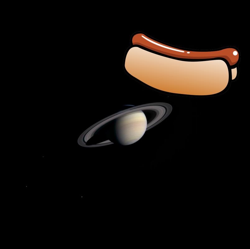 Something Strange ; Looming Saturn! PIA04913