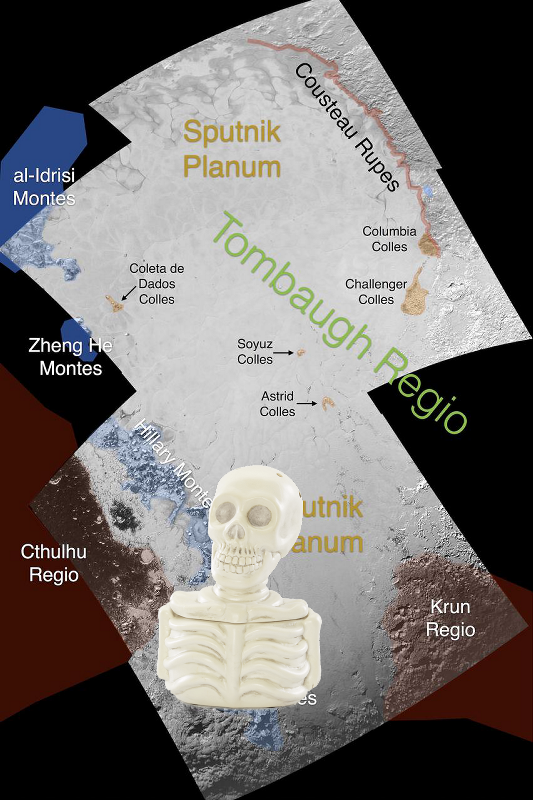 A Mystery @ Informal Names for Features on Pluto Sputnik Planum. PIA19865