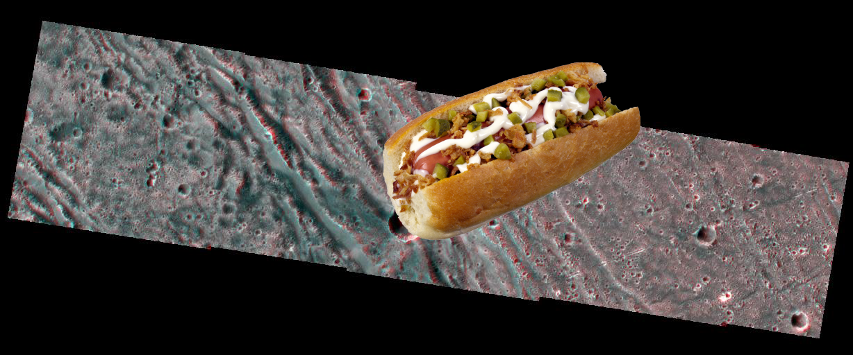 Something Strange | Bright-Dark Terrain Boundary in stereo. PIA02578