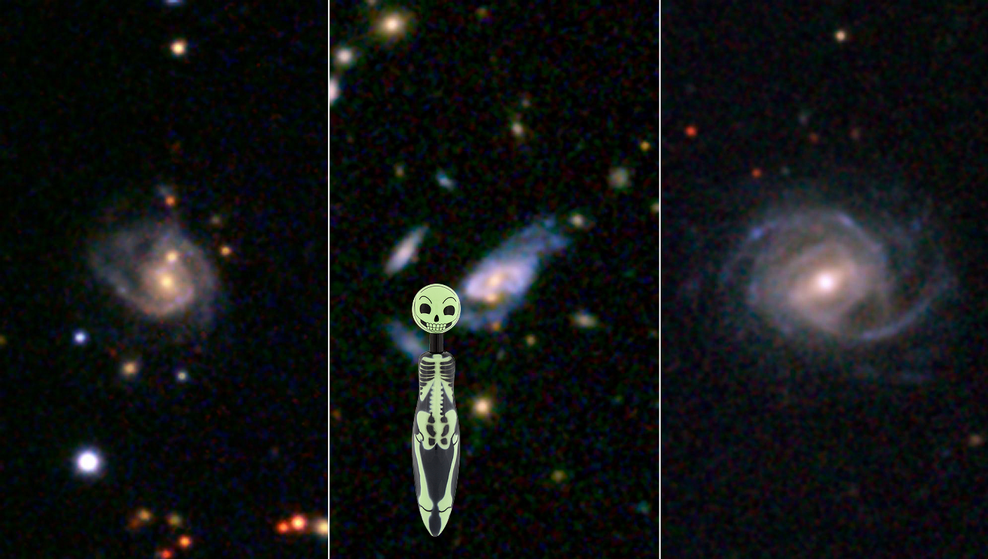 A Mystery on Gargantuan Super Spiral Galaxies Loom Large in the Cosmos. PIA20064
