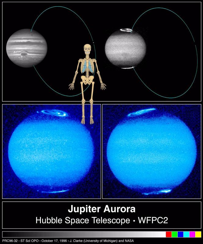 A Mystery | Hubble Images Reveal Jupiter Auroras! PIA01257