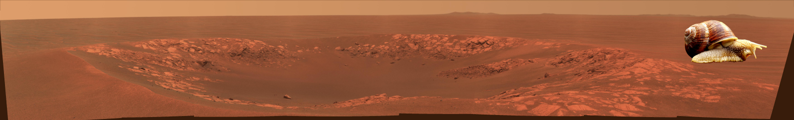 A Mystery – Intrepid Crater on Mars Color PIA13593