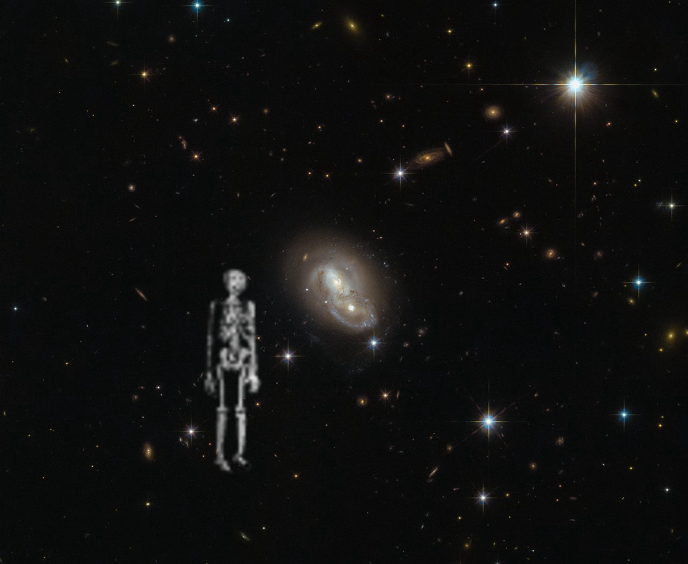 A Mystery on Hubble Catches a Galaxy Duo by the 