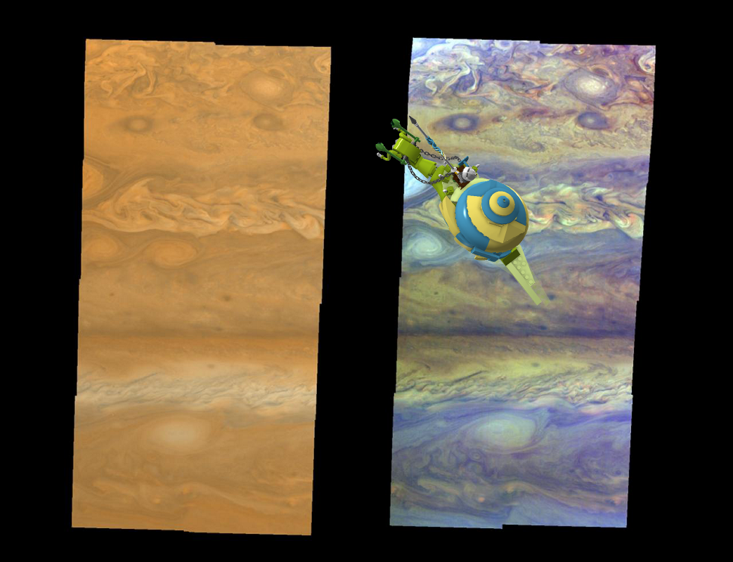 A Mystery + Atmospheric Motion in Jupiter Northern Hemisphere PIA03000
