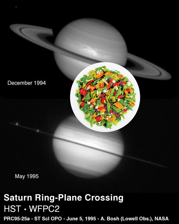 An Unexpected Discovery ; Saturn Rings Edge-on! PIA01275