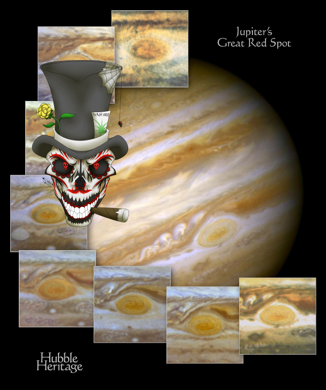 Something Strange @ Hubble Views Ancient Storm in the Atmosphere of Jupiter - Montage! PIA01593