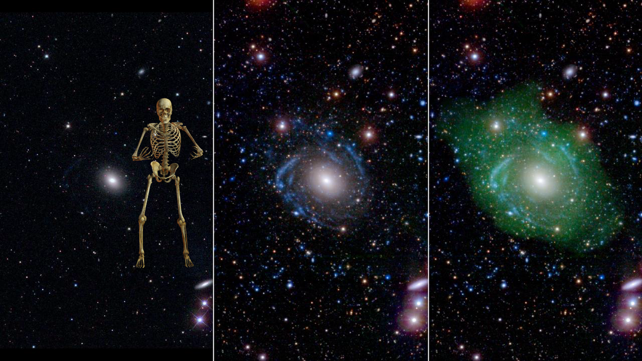 A Mystery + Frankenstein Galaxy. PIA20695