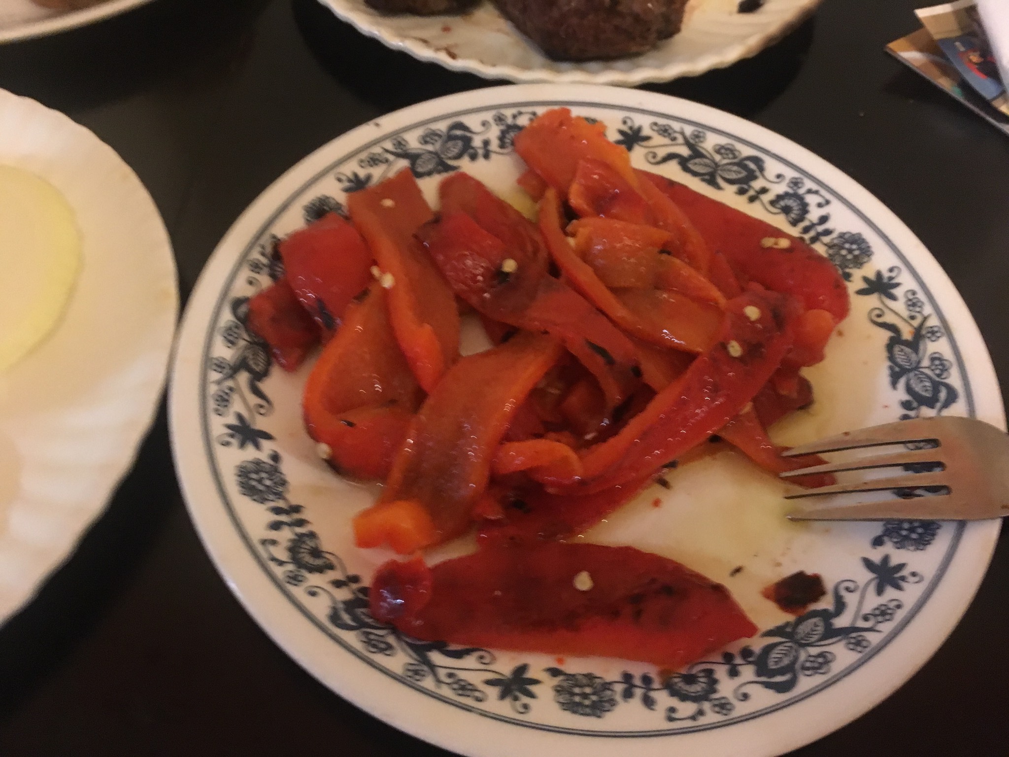 Roasted red peppers are pretty satisfying. I was thinking, eh, how's it different from fried or stew