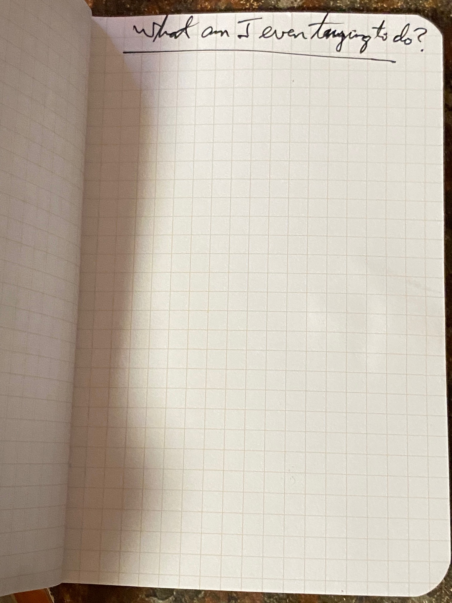 I should probably write this at the top of every page in my notebook.