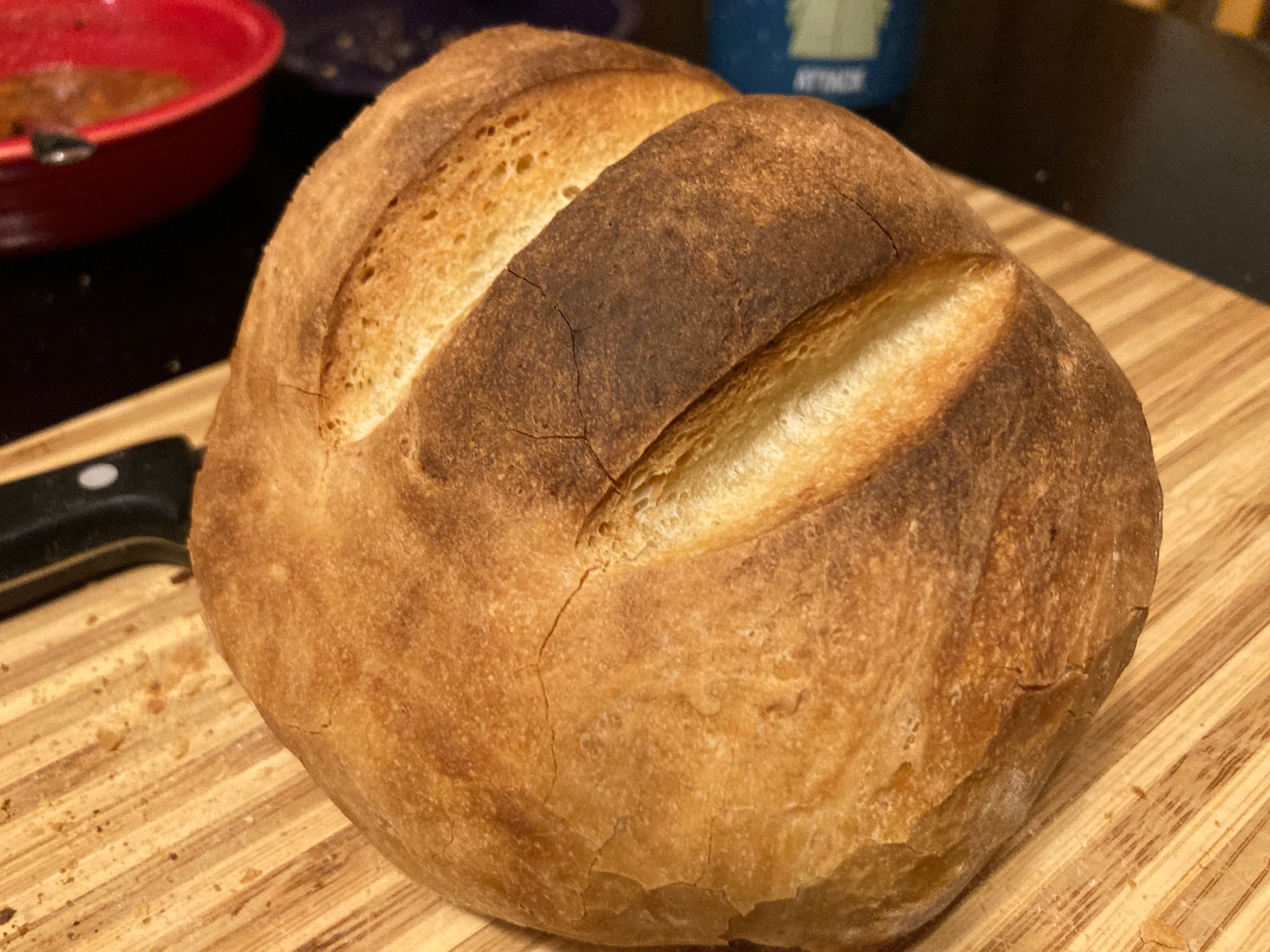 The water under the bread trick does produce French-type bread crust!
