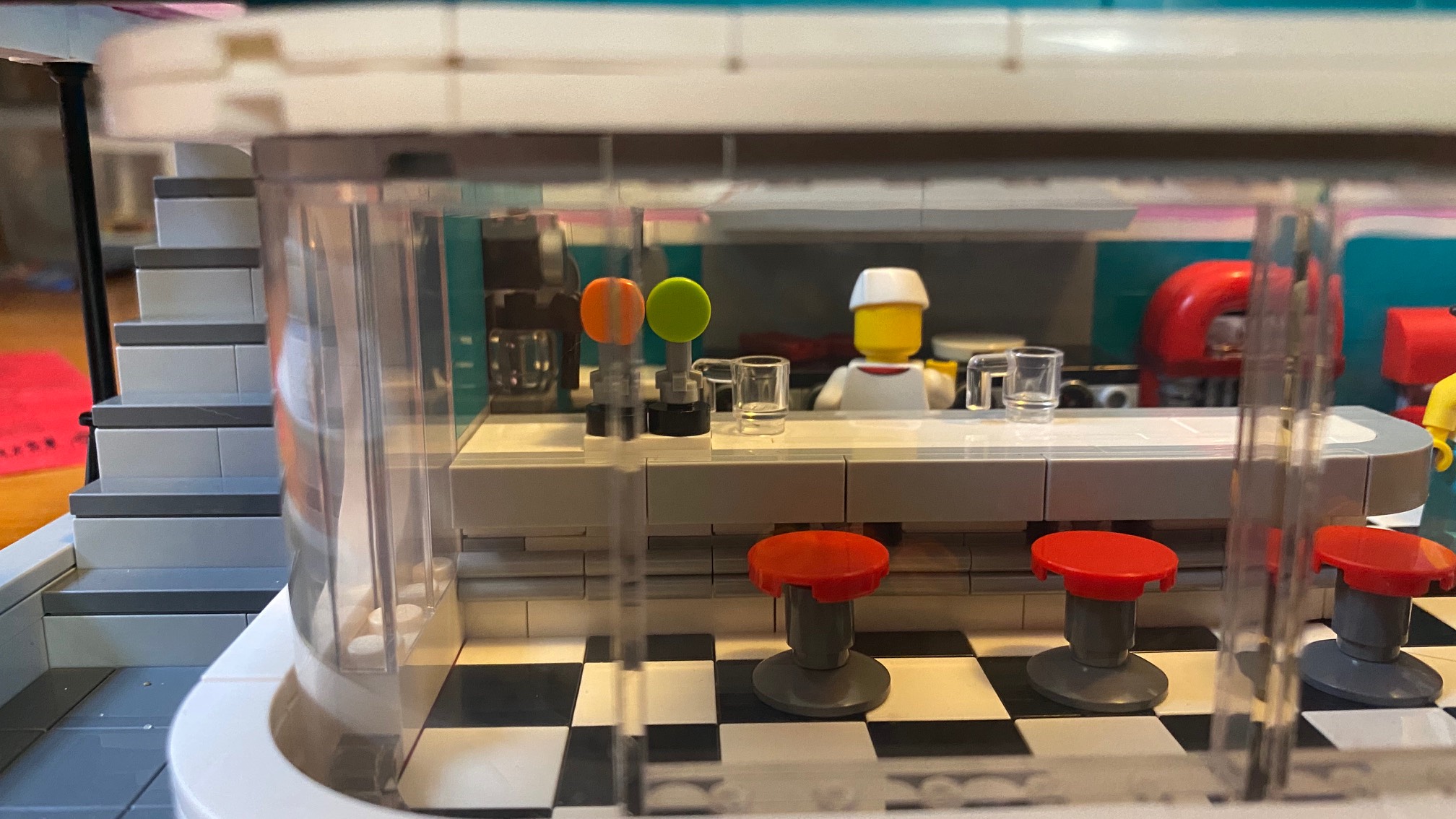 Diner building is proceeding smoothly. In related news, I wish I could go to a diner now.
