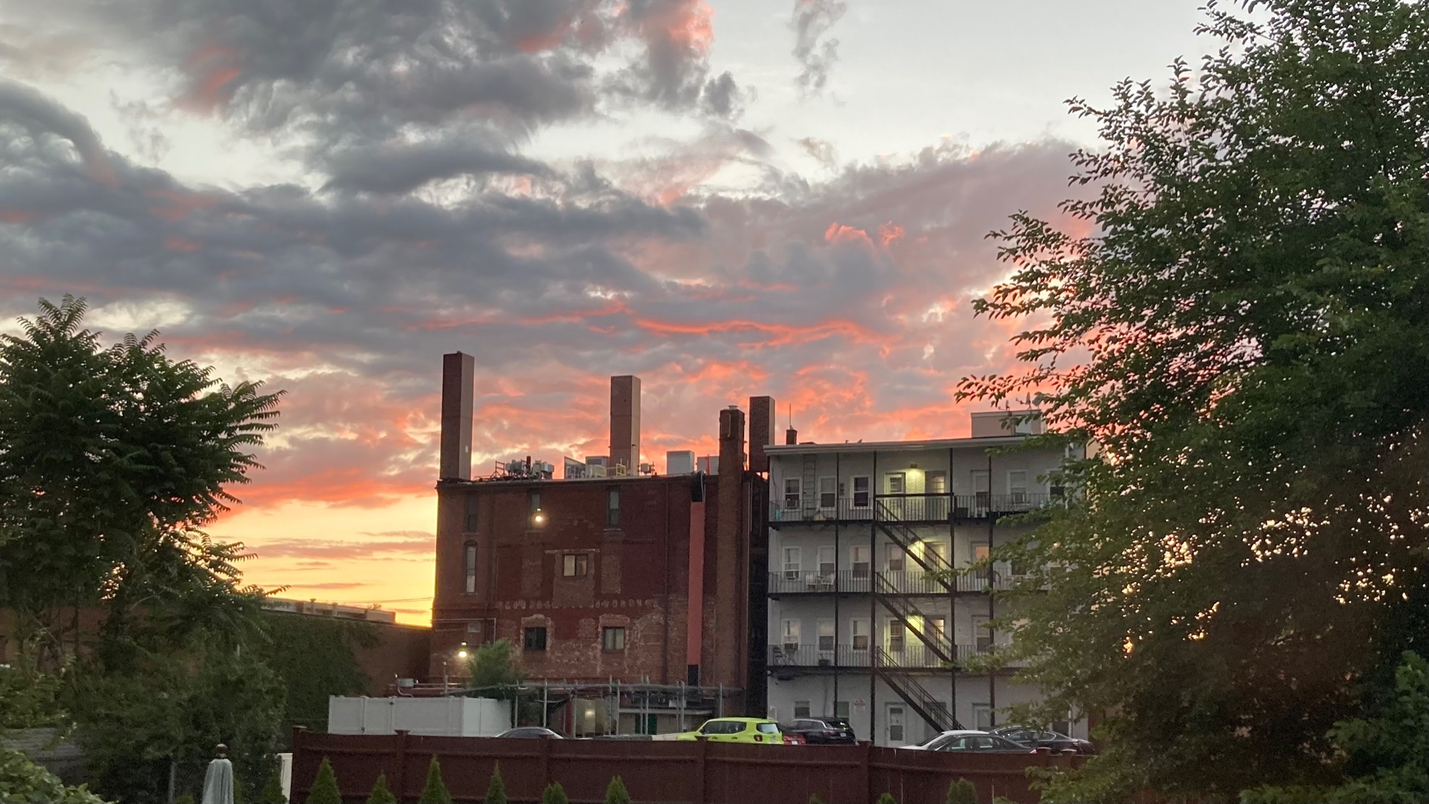 I guess when we see a nice sunset, we will also see these apartment buildings.