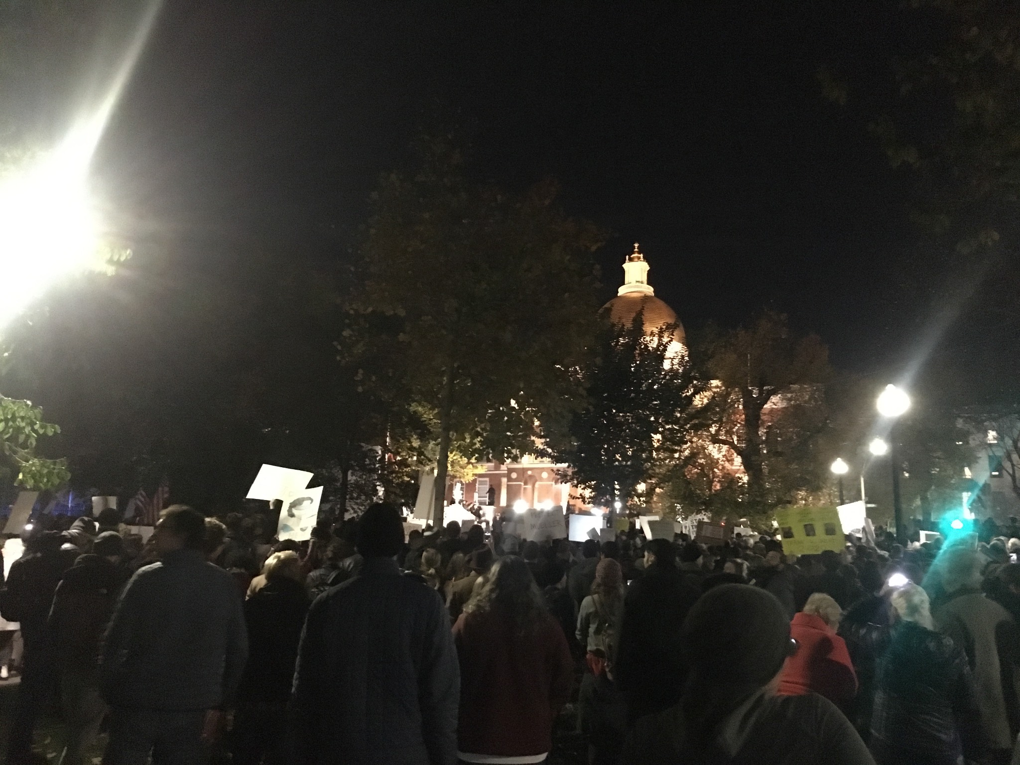 I had already gotten the night off to go to a team dinner, so I went to this protest. I was a body, 