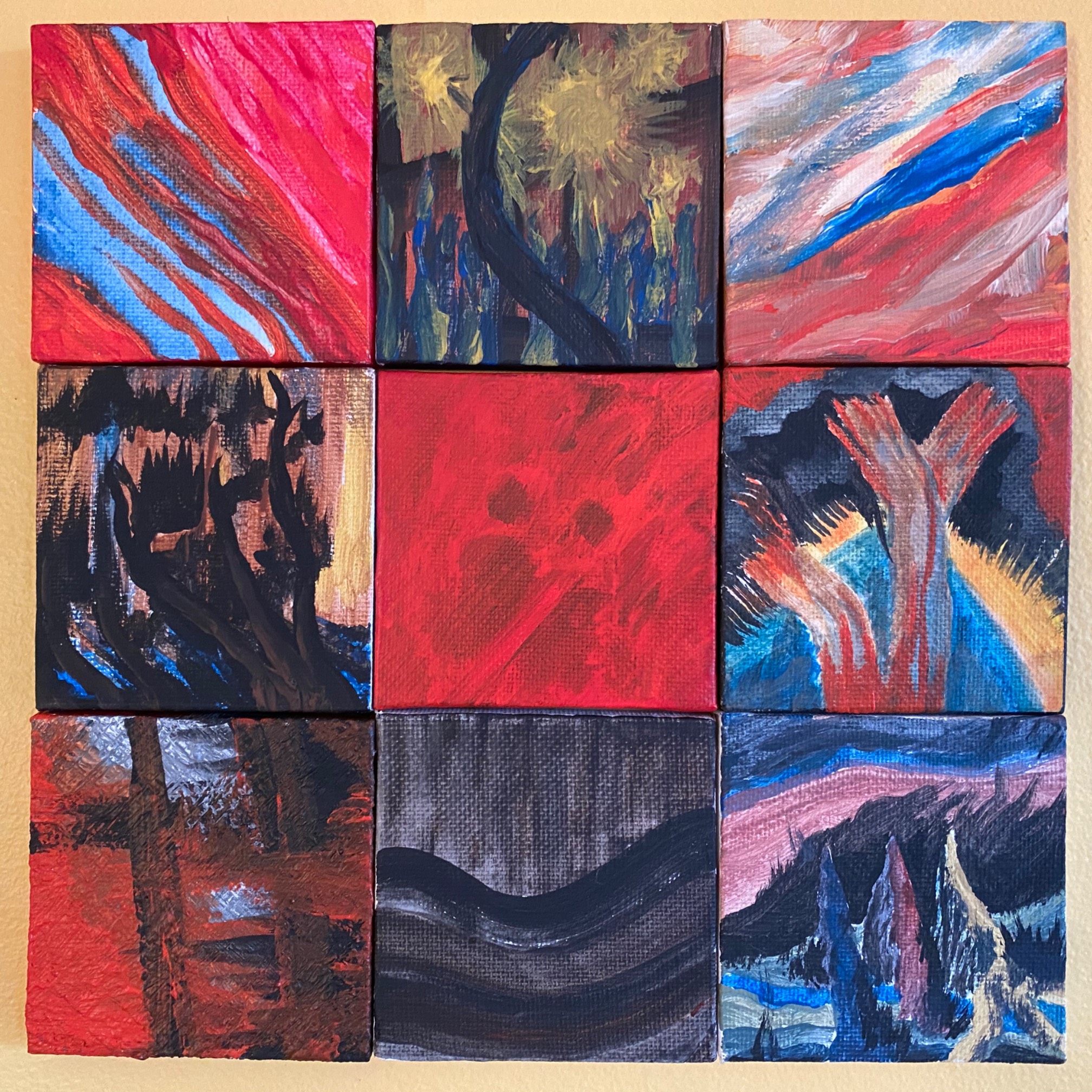 Oh, yeah, I finished my tiny nonyptych the other day.