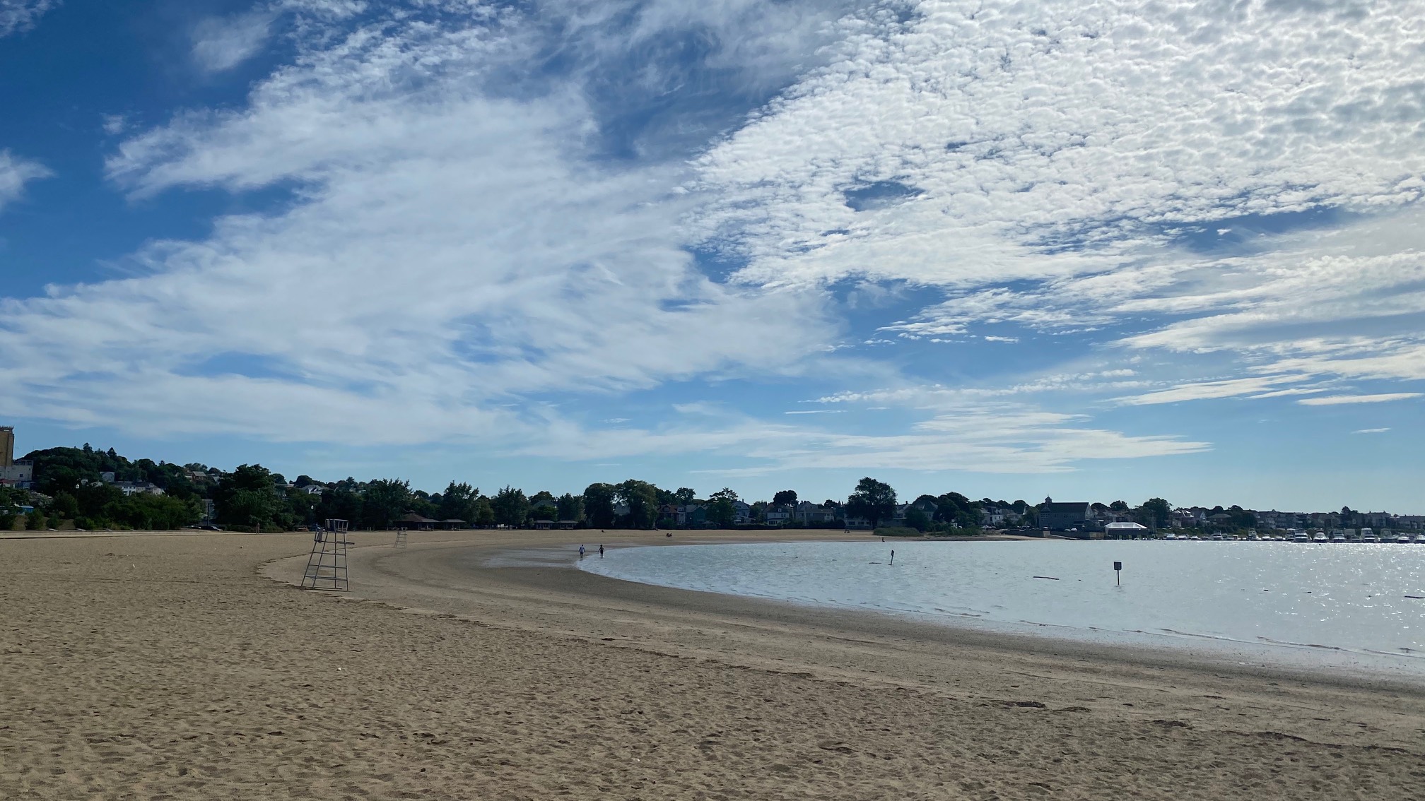 The beach is empty, just the way we like it.