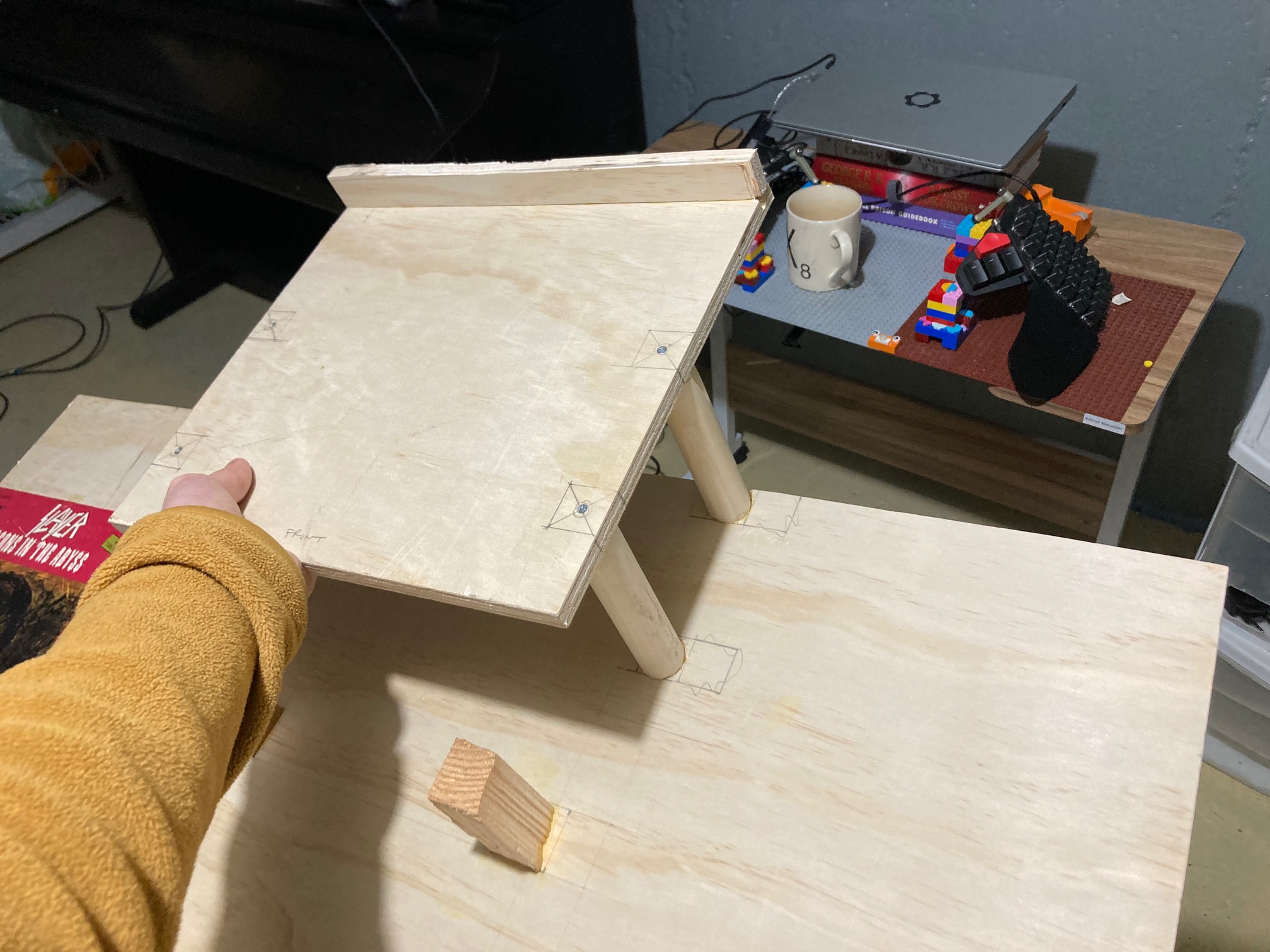 Laptop shelf attached!