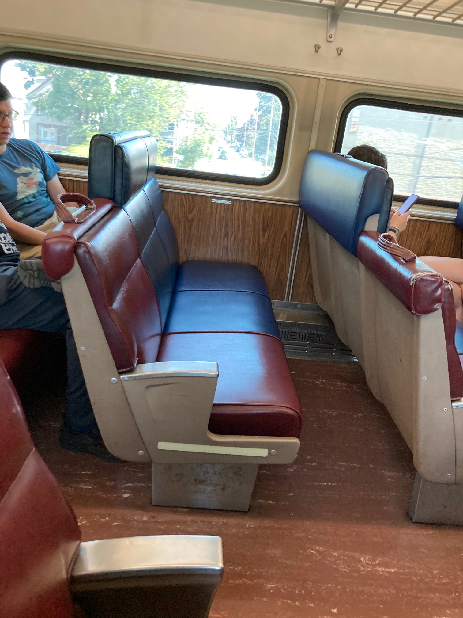 You could sleep lying down on the commuter rail! And I’m sure people do.