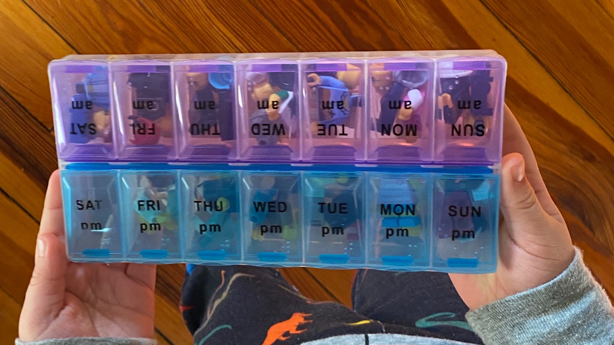 The guy decided to make his own Lego advent calendar for the next two weeks.